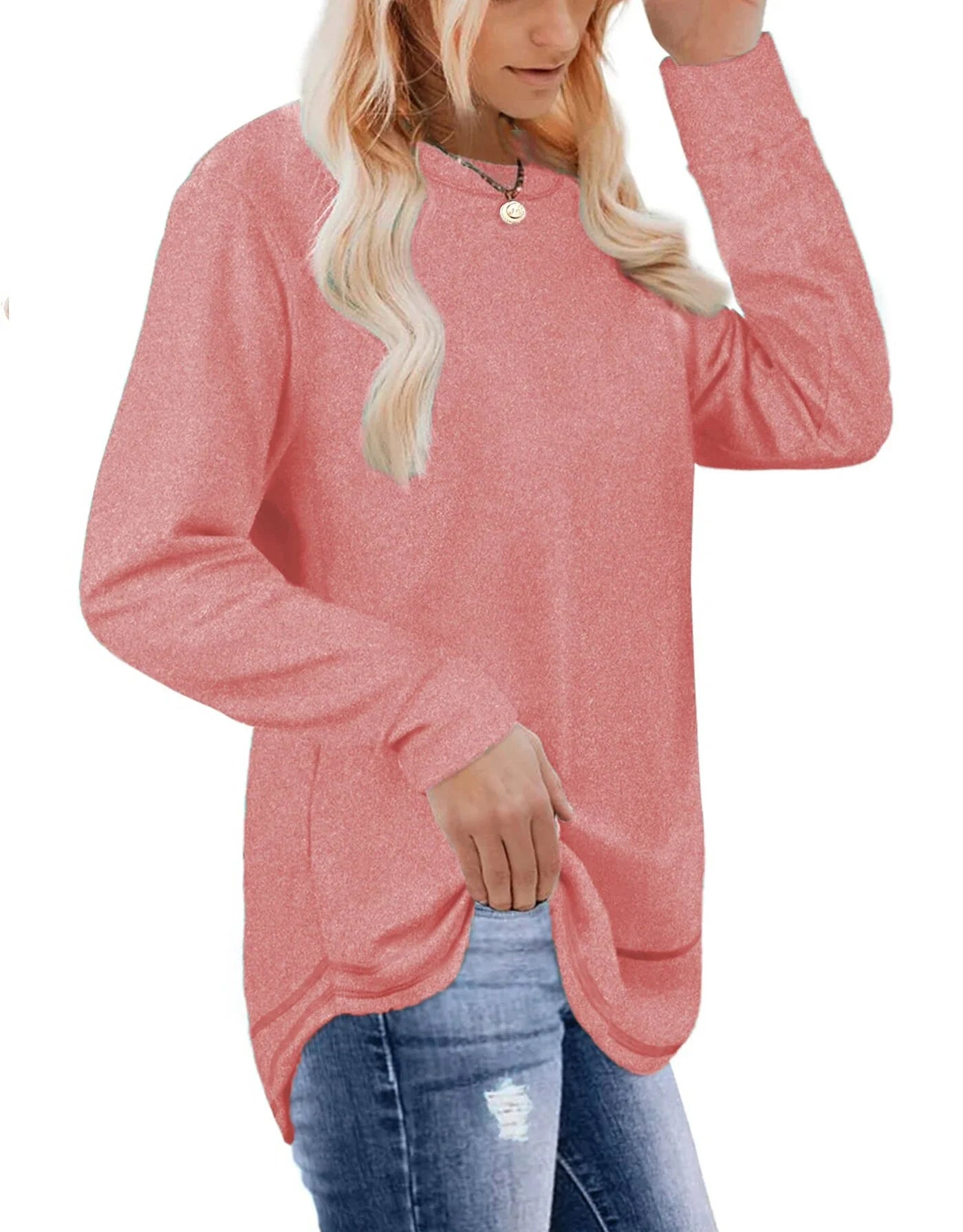 Sweatshirts for Women Crewneck Casual Long Sleeve Shirts Tunic Tops