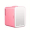 4L Mini Mirror Fridge, Beauty Makeup Skincare Refrigerator, AC/DC Heated Cooling Beauty Refrigerator, Car Mini Fridge